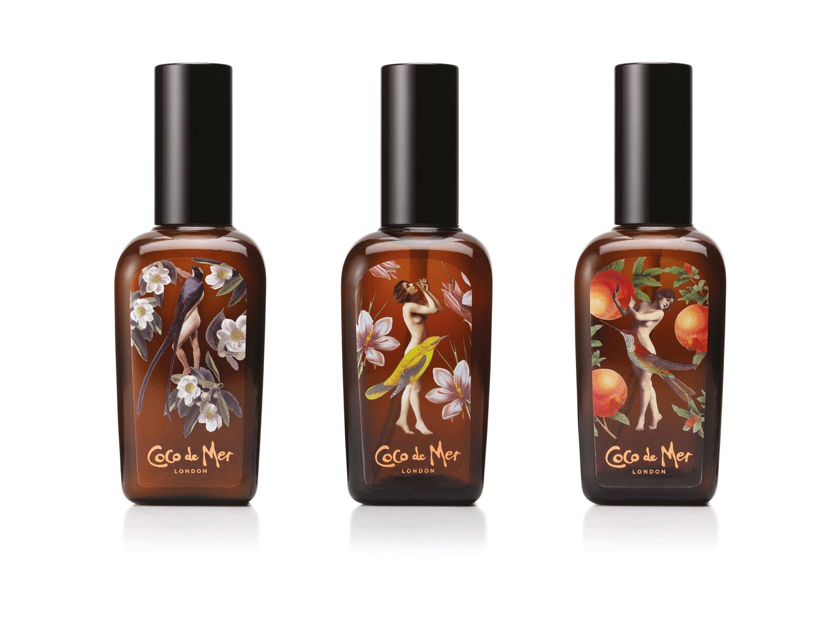Coco de Mer lubricant bottles designed by WMH Pleasures Collection